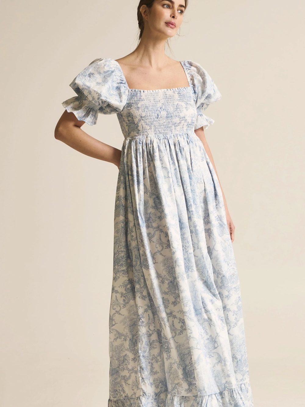 Nothing Fits But Kiki Dress in Paris / Light Blue Toile, XS
